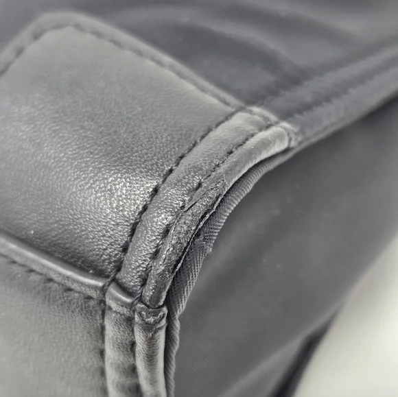 Tory Burch Ella Micro Tote in Black Nylon and Leather - Picture 4 of 7